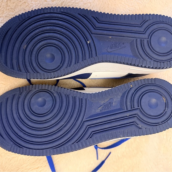 Nike Air Force 1 Blue and White Sneakers - Picture 4 of 5